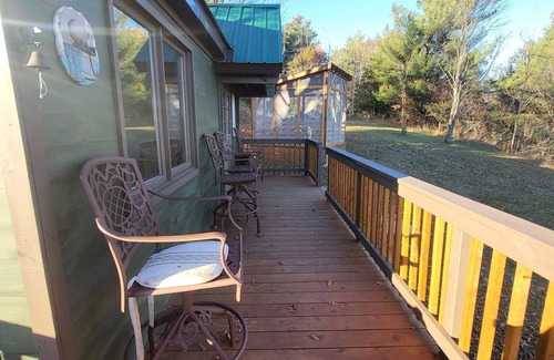 Central Frontenac Cabin | Private lakeview cabin w/gazebo, firepit, beach access, hiking trails, waterfall