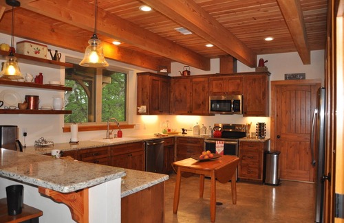 Utopia House | Private Riverfront Lodge with Mountain Views Between Lost Maples and Garner Park