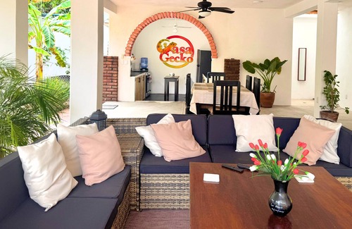 Brisas de Zicatela House | Private setting - Steps to Beach and Market - King beds - Pet friendly!