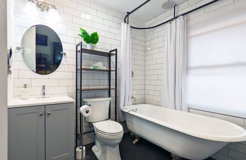 Sterling Apartment | Private Studio with Queen Bed, Desk, & Clawfoot tub
