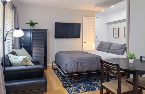 Sterling Apartment | Private Studio with Queen Bed, Desk, & Clawfoot tub