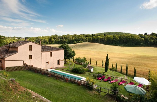 Simignano Villa | Private Villa with private pool, A/C, WIFI, hot tub, TV, patio, panoramic view, close to Siena