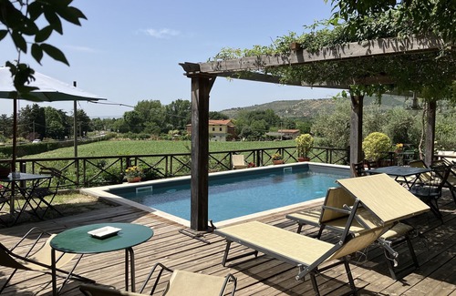 Sodo Villa | Private Villa with private pool, WIFI, A/C, TV, patio, panoramic view, parking, close to Cortona
