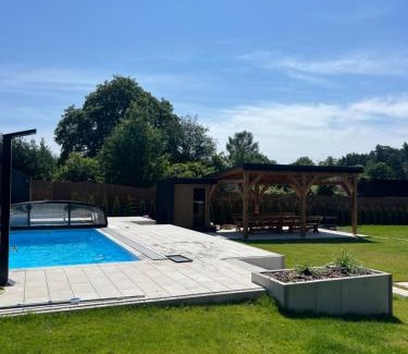 Susiec House | Przystań Roztocze 176 podgrzewany basen sauna jacuzzi bilard 14 osób