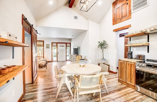 Marble Falls House | Quaint house with washer/dryer, central AC, patio, & spacious backyard
