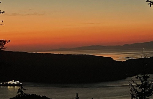 Mayne Island Cottage | Quiet hilltop first getaway with an amazing mountain and ocean view.