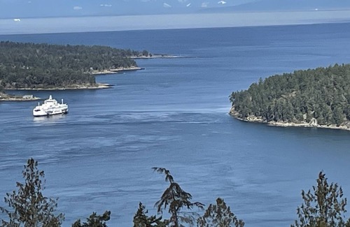 Mayne Island Cottage | Quiet hilltop first getaway with an amazing mountain and ocean view.