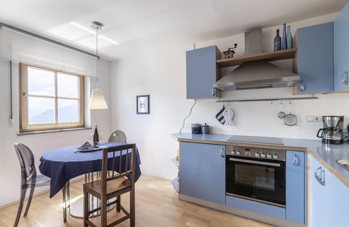 Avelengo Apartment | Quiet, sunny location with a wonderful view of Merano and the surrounding area.