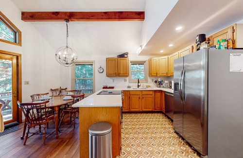 Casco House | Quintessential lakefront cabin with canoe, grill, wood-burning fireplace, & AC