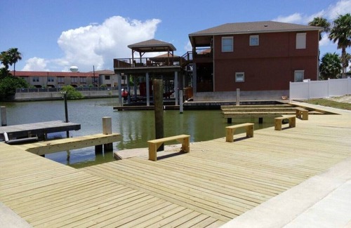 Port Mansfield Condo | Red Fish Condo D, with boat slips and pool.