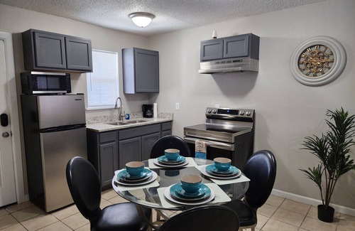 Biggs Field Apartment | Relax in these modern apartments