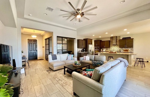 Montecito in Estrella House | Relax poolside and stargaze in heated pool and hot tub!