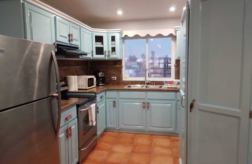 Mexicali Condo | Relaxed Spanish beachfront condo w/private parking & private balcony ocean views