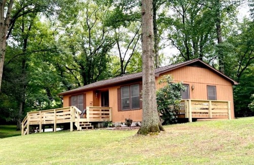 Bristol Cabin | Relaxing Creekside Retreat - Firepit, Outdoor Dining, Creek View, Sleeps 4