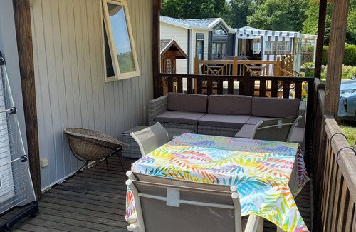 Nibelle House | Rented 2-bedroom mobile home Heated indoor pool, tennis court, children's playground, wooded area