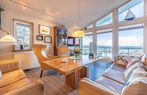 Murwik House | Residence at the marina - garage, fireplace, view of the marina, terraces