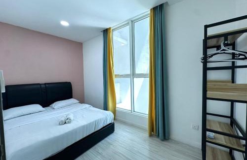 Kampung Sembulan Baru Apartment | reSTARY - Blue Game, Sutera Avenue Infinity Pool - Imago Opposite - KK City- 2BR,5Pax 来沙旅 蓝色复古游戏主题公寓 - 无边际日落海景泳池 - Imago商场对面 - KK市中心 - 2房5人