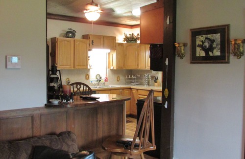 Talihina House | Restored rock house with hot tub and beautiful private deck.