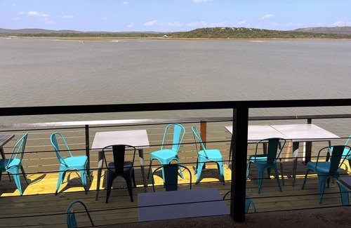 Tow House | Retro camper trailer on shores of Lake Buchanan
