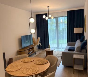 Niechorze Apartment | REZYDENCJA NIECHORZE Apart 123 ogrodzony ogródek przy plaży