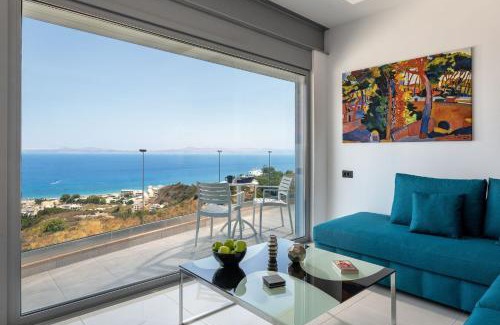 Petaloudes Apartment | Rhodes Skyline Suite with out Door Jacuzzi Sea View