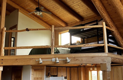 Clark House | River Frontage! Beautiful log home sitting on Yellowstone River with 360 views!