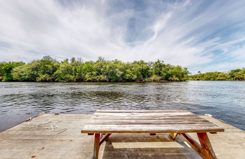 Bell House | Riverfront dog-friendly home w/ boat slip, firepit