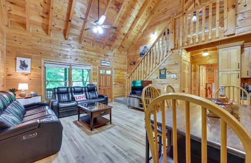 Ellijay House | Riverfront Ellijay Cabin with Deck and Pool Access!