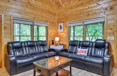 Ellijay House | Riverfront Ellijay Cabin with Deck and Pool Access!
