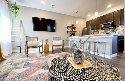 Sheboygan House | Riverfront Townhome with GIANT Rec Room and Private Riverfront Deck