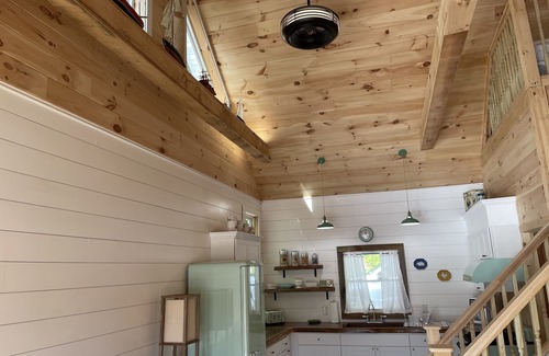 Lake Luzerne Cabin | Riverside Retro Style Cottage Close to everything.