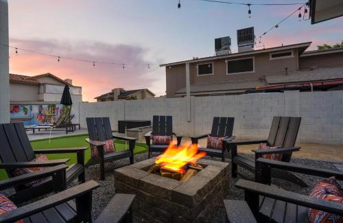 Cactus Meadows House | Rock Climbing Wall Pool& Mini Golf Game Room Mural