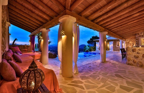 Santa Eulalia del Rio Villa | Romantic luxury villa close to Ibiza town with stunning view to sunset
