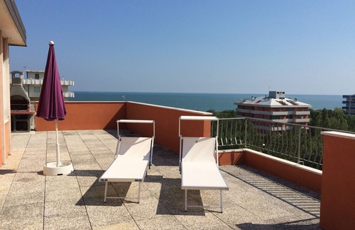 Chioggia Apartment | Roof terrace apartment on the beach with magnificent sea and all-round views #