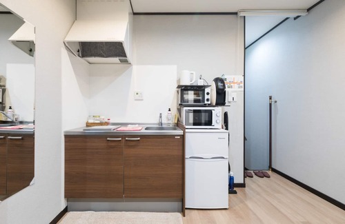 Nakagyo Ward Apartment | Room on the first floor with a separate Japanesestyle room kitchen and 4 Japanesestyle futons/Kyoto Kyōto