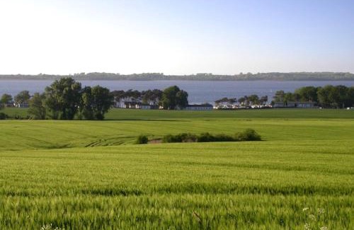 Rakow Apartment | Rotes Strandhaus mit Boot am Salzhaff, 50m zum Strand