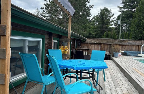 Webbwood Cabin | Rustic cabin with pool.