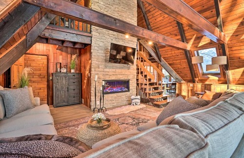 LaFayette House | Rustic LaFayette A-Frame Cabin with Game Room!
