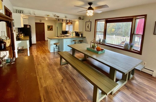 Paris House | Rustic large luxury home with 300 feet of riverfront surrounded by woods.