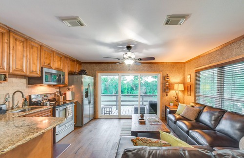 Waco Apartment | Rustic River Cabin w/Dock + Covered Deck!
