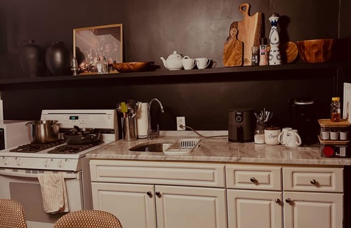 Brantford Bed & Breakfast | Rustic Zen garden coach house, Brantford city center, 2 pp. yoga deck for