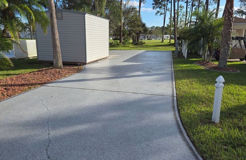 The Great Outdoors Resort | RV Site for Rent at The Great Outdoors Resort backed up to the 14th green