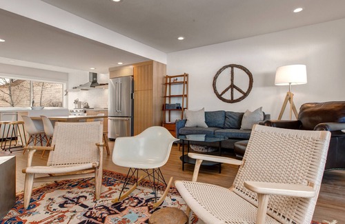 Park Meadows Condo | Scandinavian Paradise, Short Drive to Lifts, Private Hot Tub! Year Round Fun!
