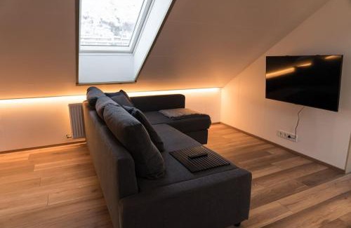 Siglufjorður Apartment | Scenic Penthouse - Ocean view & skylight windows