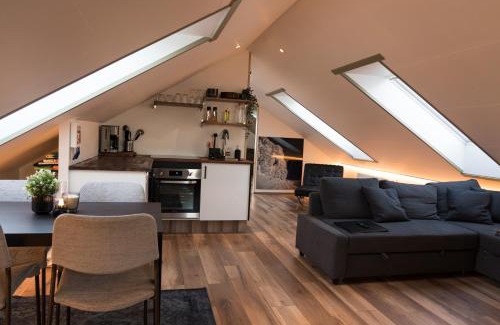 Siglufjorður Apartment | Scenic Penthouse - Ocean view & skylight windows