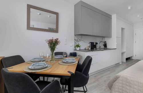 Uniescie Apartment | Sea&Lake Mielno | Unique Studio for a Family Holiday by the Sea | Balcony & Park