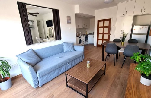 Larnaca Apartment | Sea View Apt - 2 min walk to the Beach + 200Mbit