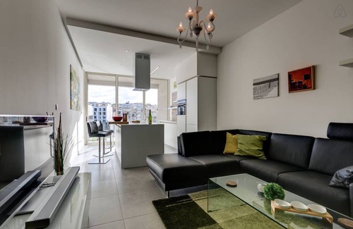 Paceville Apartment | Seafront 1 bedroom apartment with unobstructed views of Spinola Bay, St Julians