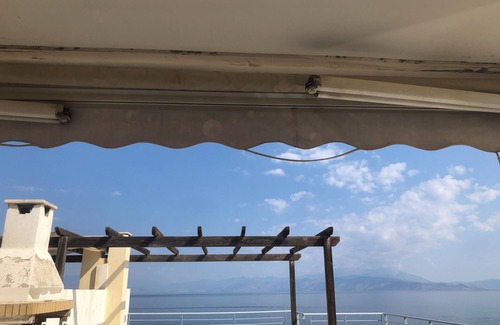 Derveni Apartment | Seafront apartment with swimming pool. Breathtaking views!