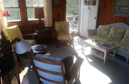 Fair Harbor House | Seashore Cottage charm, large deck on 2 lot private ‘‘Preserve,” 300’ from ocean